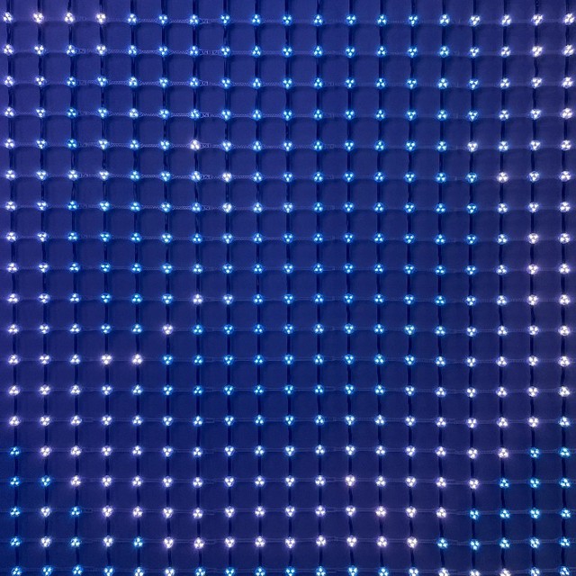 DC12V DC24V Outside Indoor Roll up Stage Background Advertising Led Mesh Curtain Screen