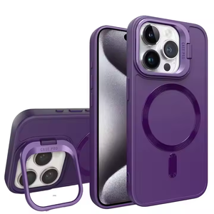 Nueva Funda Magnética para Teléfono Móvil de TPU Suave Mate Colorida con Soporte para Lente para iPhone 13 14 15 16 <span class=keywords><strong>Pro</strong></span> Max - Product Image 2