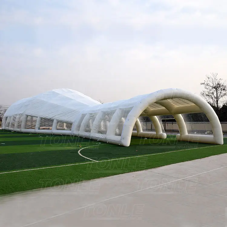 Kustom Besar Outdoor Transparan Mewah Pernikahan Inflatable Tenda untuk Acara Pesta, 200 500 Orang Jelas Kanopi Tenda Peregangan Tenda