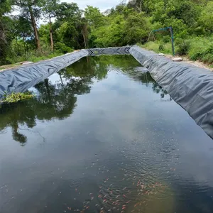 750 microns waterproof Fish Farming Pond Liner Tank Sheet Black Hdpe Geomembrane