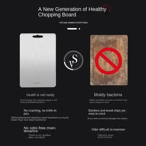 Schneidebrett aus Reinem Titan, Beidseitig Verwendbar, Antibakteriell und Schimmelresistent, Verdicktes Premium-Fruchtschneidebrett aus Reinem Titan - Product Image 3