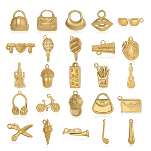 Iconos Diarios de Oro |   Mini Colgante de Acero Inoxidable Chapado en Oro PVD de 18K para la Creación de Joyería DIY |   Impermeable e Hipoalergénico - Product Image 4