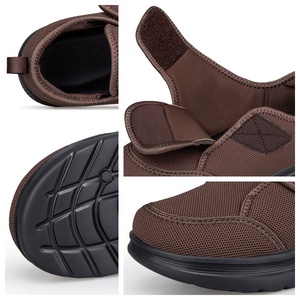 Chaussures médicales unisexes pour diabétiques, en tissu tissé avec caractéristiques anti-perforation et anti-écrasement en caoutchouc, pour hommes et femmes - Product Image 4