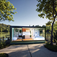 Maisons modulaires préfabriquées de luxe à 2 étages, entièrement meublées, transportables en kit, en conteneurs maritimes
