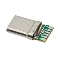 Ventes élevées 24 broches Type c connecteur câble de charge rapide prise acier inoxydable 6 Pad connecteur USB c chargeur mâle