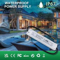 Transformador de fuente de alimentación conmutada de controlador LED para exteriores a prueba de agua IP67, controlador de iluminación de CC 12V 24V para LED de 60W 200W