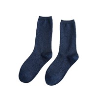 Chaussettes scintillantes mi-mollet pour femmes, tendance mode printemps été automne