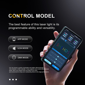 SHEHDS <span class=keywords><strong>Laser</strong></span> RGB 6W DMX 512, Lumière de Scène Connectée via App, Spectacle de Danse <span class=keywords><strong>Laser</strong></span> pour DJ, Club et Décoration de Discothèque - Product Image 5