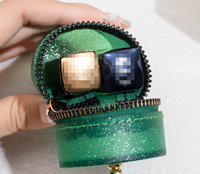 Bolsa de cosméticos de PVC de moda, colorida, con llavero de lápiz labial, superventas, al por mayor, monedero con llavero