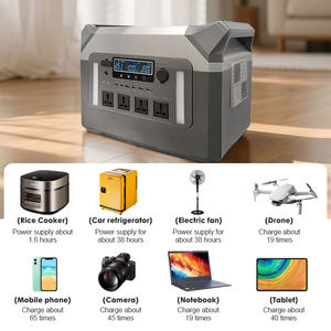 Station d'alimentation d'urgence extérieure AORUITAI avec panneau solaire, port RV, <span class=keywords><strong>batterie</strong></span> au lithium fer phosphate 220V/110V, mobile et portable - Product Image 4