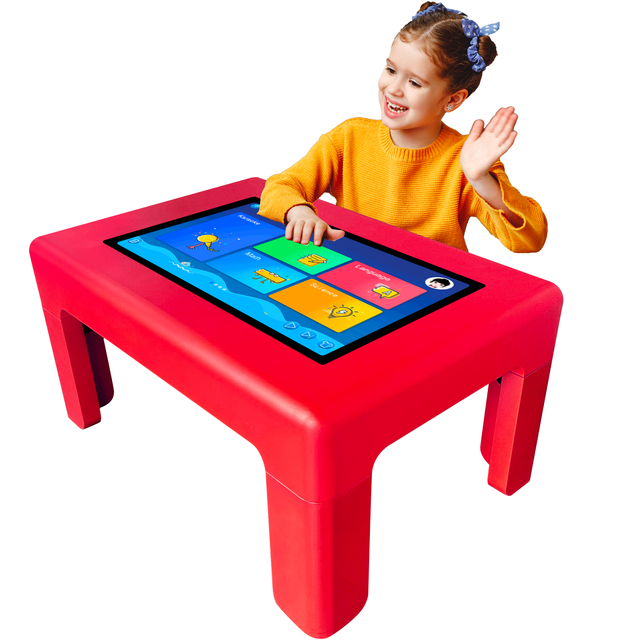 Android windows 32 43 Inch Interactive Screen Kids Kindergarten Digital School Waterproof Smart Lcd Games Touch Table