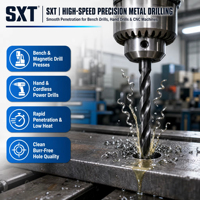 Foret hélicoïdal à queue droite en acier rapide 4341, 1-10 mm, pour le perçage CNC du métal, de l'acier, de l'aluminium et du bois, nitridé