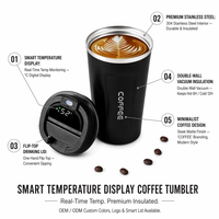 Termo Inteligente Digital de Acero Inoxidable 304 de 380ml/510ml, Personalizado para Café o Agua, con Indicador LED de Temperatura
