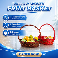 Keranjang Rotan Alami untuk Buah, Bunga, Hadiah & Telur - Gaya Jepang - Langsung dari Produsen - Penyimpanan