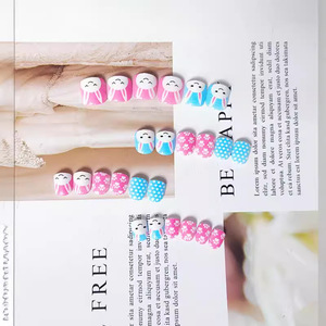 Uñas Postizas Infantiles de 24 Piezas, Adhesivas, Resistentes al Agua, de Larga Duración, Sin Necesidad de Agujas, con Diseños de Dibujos Animados, Venta Caliente de Fábrica - Product Image 3