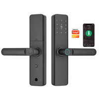 Serrure de porte intelligente sans fil WiFi avec empreinte digitale, mot de passe numérique, application Tuya, poignée électronique haute sécurité Volibel pour porte en bois