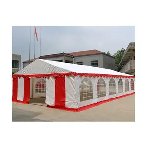 重型聚氯乙烯织物聚酯派对帐篷白色贸易展览帐篷户外销售12x6m野餐派对帐篷
