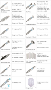 14 En 1 <span class=keywords><strong>Hydro</strong></span> H2O2 máquina de microdermoabrasión facial Jet Peel Hydra oxígeno belleza facial Jet Aqua máquina de limpieza profunda - Product Image 4