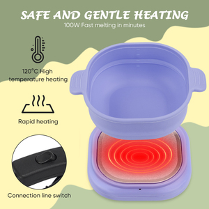 Épilation pliable épilation à la cire plus chaud Silicone sûr professionnel personnalisé en gros chauffe-cire chauffant pour tout <span class=keywords><strong>le</strong></span> corps <span class=keywords><strong>cheveux</strong></span> <span class=keywords><strong>enlever</strong></span> - Product Image 2