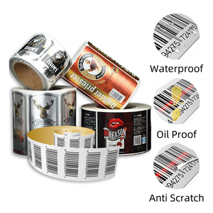 Оптовая Продажа с фабрики, цветная Термотрансферная Бумага в рулоне, индивидуальный логотип, перманентные наклейки со штрих-кодом, Упаковочная этикетка под заказ - Product Image 2