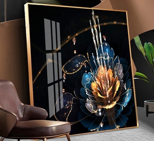 Picture Wall Decor Wall Painting Flower Acrylic Painting Home Decoration Pictures Wall Pictures For Living Room Resin Crystal Porcelain Painting
