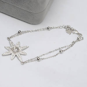 Pulsera de Plata S925, Perla Personalizada, Accesorios de Joyería DIY, Cuerda de Mano Elegante, Círculo de Mano, Collares con Colgante Semiterminados - Product Image 3