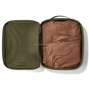 4 pièces Cubes d'emballage pliants légers de grande capacité Fermeture à glissière en polyester ANGLETERRE Poignée souple Bagage de voyage unisexe - Product Image 5