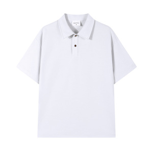 Polo pour homme en coton 100% de haute qualité, taille plus, 230 g/m², broderie personnalisée, impression de logo, polos piqué vierges - Product Image 4