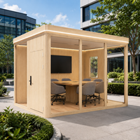 Véranda modulaire en aluminium pour l'extérieur, bureau préfabriqué pour jardin, pod de jardin, maisonnette moderne, étanche, écologique, installation rapide