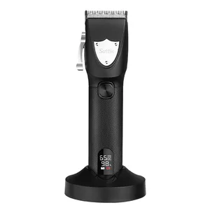 Electric Professional Men's Hair Clipper LED Display USB Rechargeable Hair Clipper Black Electric Hair Trimmer