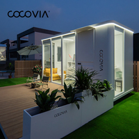 Ruang Kaca Prefabrikasi untuk Balkon, Konservatori, Ruang Permainan di Halaman Belakang, Rumah Mungil COCOVIA, Ruang Luar Modern, Kaca Tempered Ganda yang Dapat Dirakit Sendiri