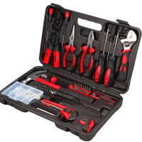 Boîte à outils de réparation électrique complète de 129 pièces avec pince à dénuder les fils, étui de transport en plastique