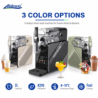 AIDEWO N2J1-01 Nouvelle machine à slush compacte et portable en acier inoxydable, refroidissement rapide, pour usage commercial, crème glacée, sirop, lait, yaourt, eau