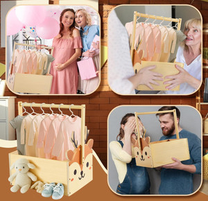 Panier Cadeau Bébé en Bois à Assemblage Facile, Motif Cerf Mignon, Idéal pour la Crèche et la Chambre, Cadeau de Naissance Personnalisé, Vente Chaude - Product Image 6