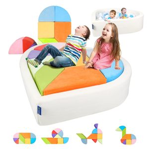 Piscine à balles en mousse souple personnalisée pour bébés et tout-petits avec tapis de puzzle colorés pour jeux intérieurs, enfants de 4 à 6 ans, sûre et anti-chute - Product Image 4
