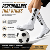 Chaussettes de football personnalisées antidérapantes en coton tricoté respirant, confortables pour le sport et la gym, pour adultes et jeunes
