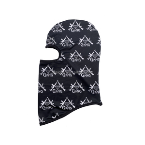 Penutup Wajah Penuh Sepeda Motor Spandeks Cetak Logo Kustom Masker Wajah Satu Lubang Desainer Topeng Ski Balaclava untuk Pria dan Wanita - Product Image 3