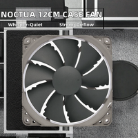 Ventilateur de boîtier d'ordinateur Noctua NF-P12 Redux-1700PWM 12cm, 4 broches, 9 pales, double roulement à billes, contrôle des courants de Foucault en plastique, faible bruit