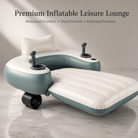 Fauteuil flottant motorisé 12V pour adultes, transat gonflable électrique à double moteur, chaise longue aquatique avec joystick et porte-gobelet OEM ODM