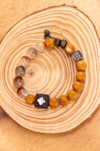 Bracelets en perles de cristal jaune naturel, charme en pierre précieuse, couleur fantôme olive argentée classique pour un cadeau d'anniversaire ou de fiançailles - Product Image 6