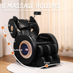 Sleep Aid 3D Shiatsu Chair Zero Gravity Heated Recliner With <b>Timer</b> Auto Shut-Off for Bedtime Relaxation E1 Cha - Product Image 3