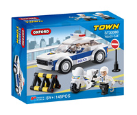 OXFORD TOWN MINI COCHE DE POLICÍA, Bloques de Construcción Compactos de Policía, Juguete de Construcción de Plástico ABS para Niños Mayores de 7 Años, Policía