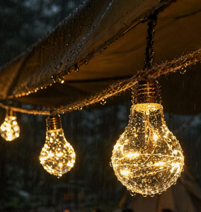 Waterproof Solar <b>Rope</b> String <b>Lights</b> Globe Copper Wire <b>Lights</b> Outdoor Patio Christmas Holiday Decorative Atmosphere <b>Light</b> - Product Image 4