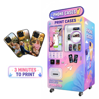 Máquina expendedora de carcasas de teléfono personalizadas con diseño todo en uno, máquina de carcasas de teléfono DIY, modo de pedido en línea y fuera de línea para escuelas y tiendas de postres.