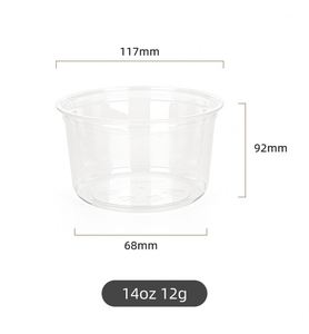 Custom LOGO Large PET <b>Cold</b> <b>Cup</b> 117mm 8oz 12oz 14oz 16o 24oz 32oz Round Bottom Fat Clear Plastic <b>Cups</b> with Dome Lids - Product Image 4