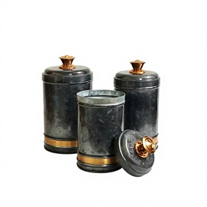 Recipientes Herméticos para Especias de Cocina en Forma de Cilindro con Tapas, Diseño Artesanal, Recipientes para Café, Té y Azúcar - Product Image 1