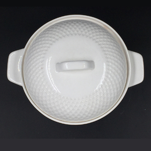 도매 핫 세일 3-4L 더블 핸들 화이트 새로운 뼈 세라믹 큰 수프 Tureen - Product Image 4