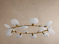 Lustre suspendu Art déco créatif minimaliste moderne nordique en forme de pétale pour salle à manger, bar, chambre, hall d'hôtel