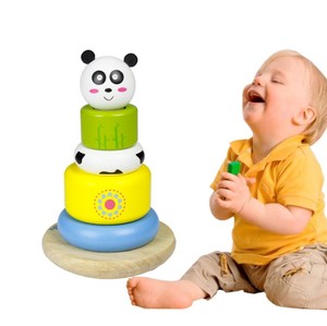 Jouets empilables pour bébé, anneaux à <span class=keywords><strong>empiler</strong></span>, style Montessori - Product Image 5