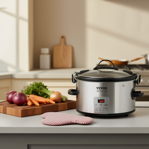 Olla de Cocción Lenta Vevor de 8Qt, Eléctrica, con Pantalla Digital, de Acero Inoxidable, para Uso Doméstico - Product Image 2